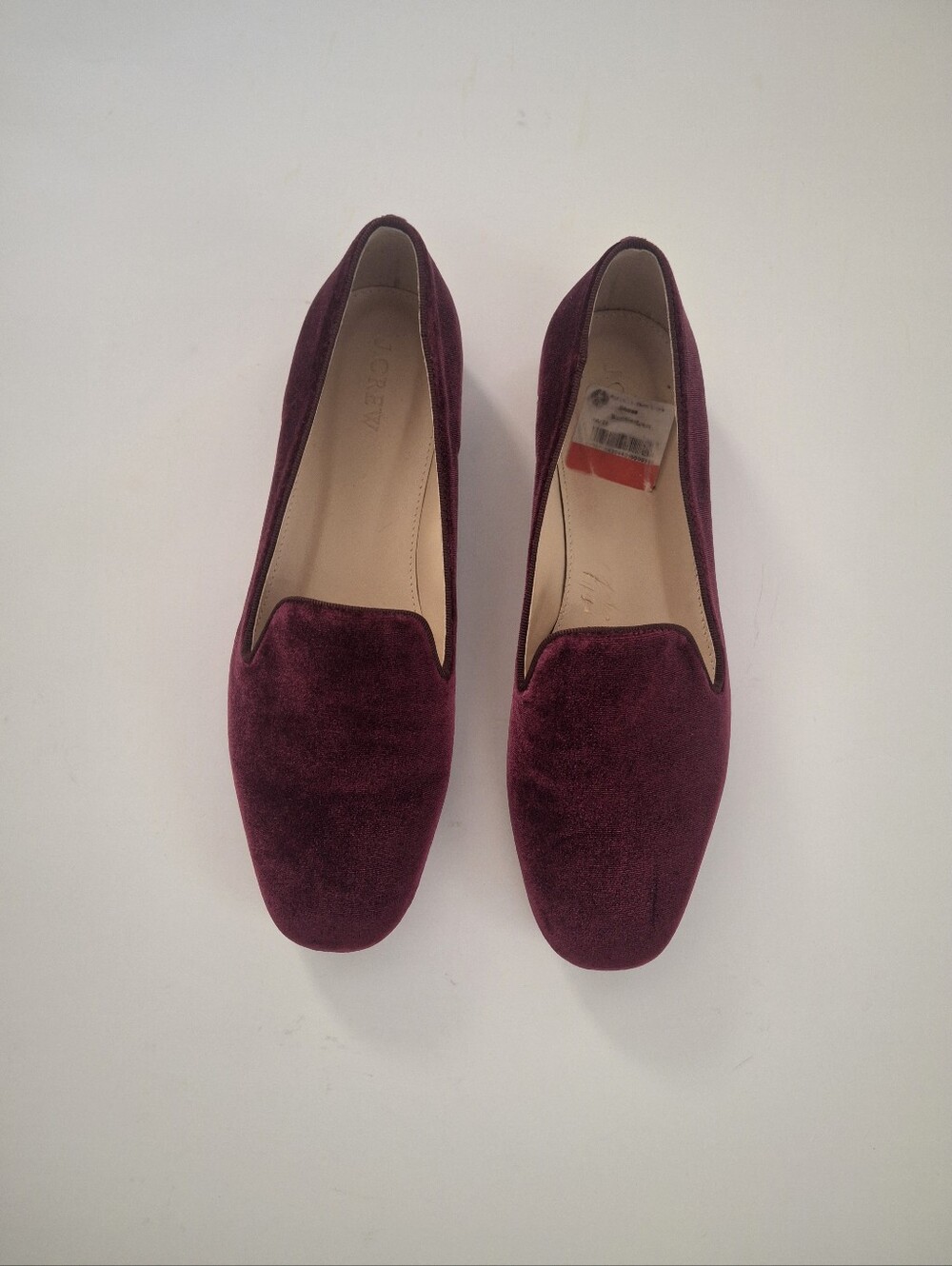 J CREW Velvet Burgundy Smoking Slipper Loafer -Size 9 - Picture 2 of 9